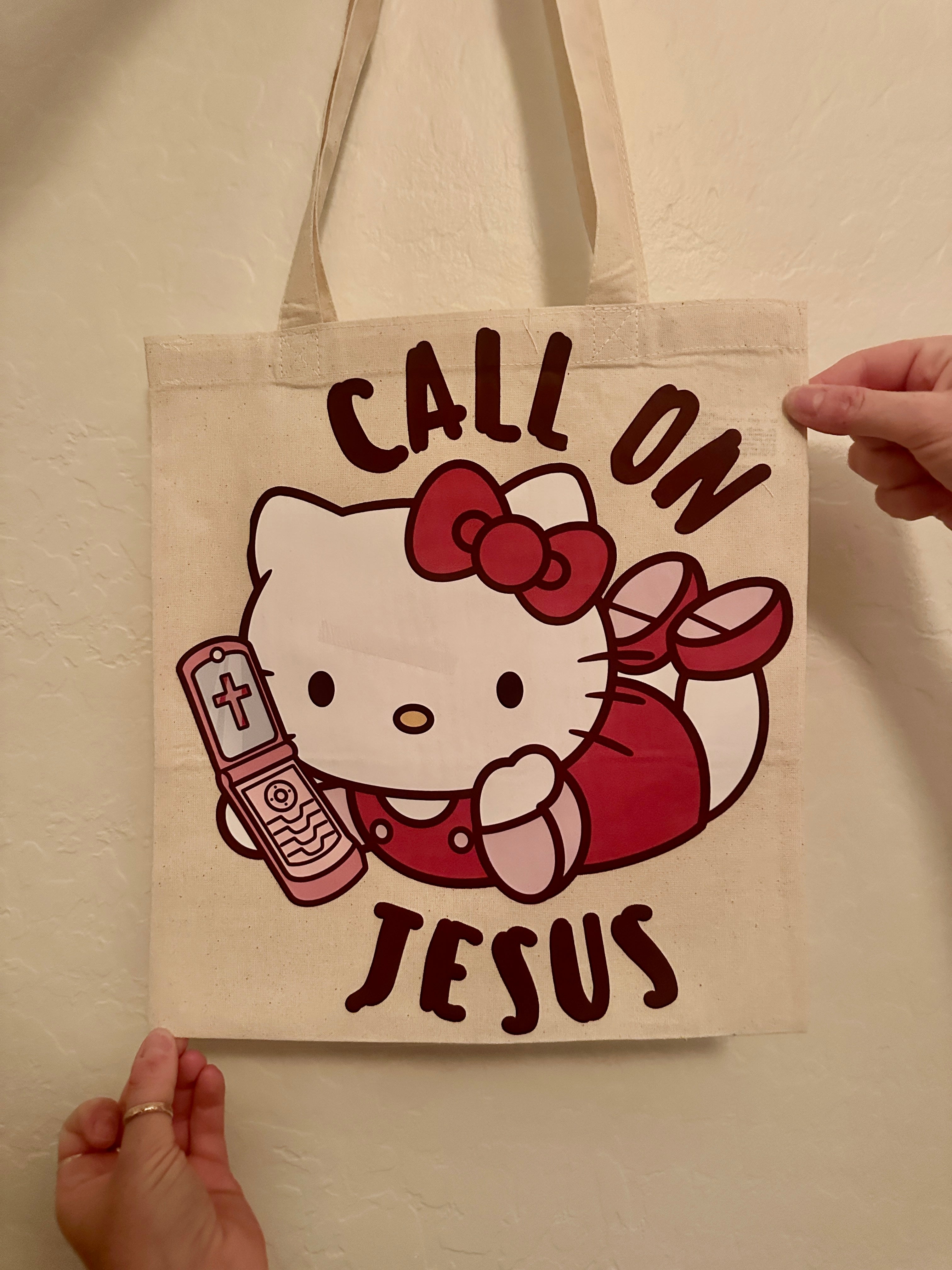 Call on Jesus mini tote