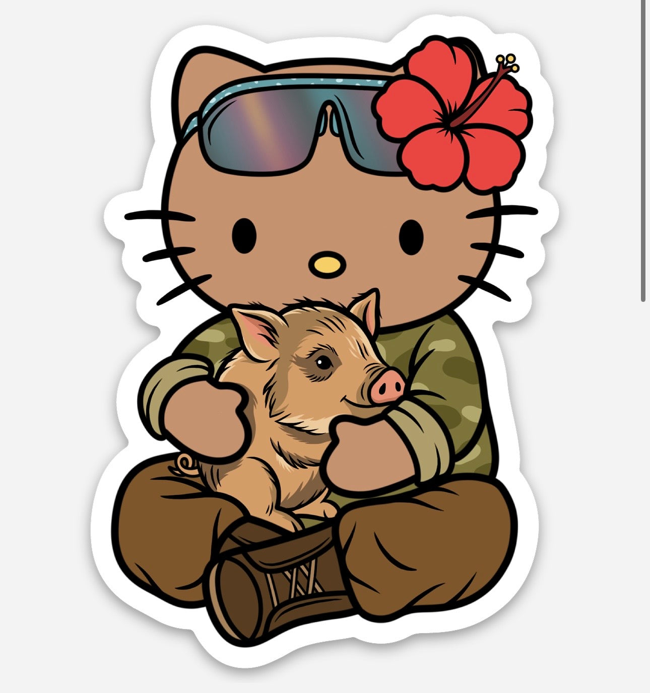 Huntah Kittie Sticker