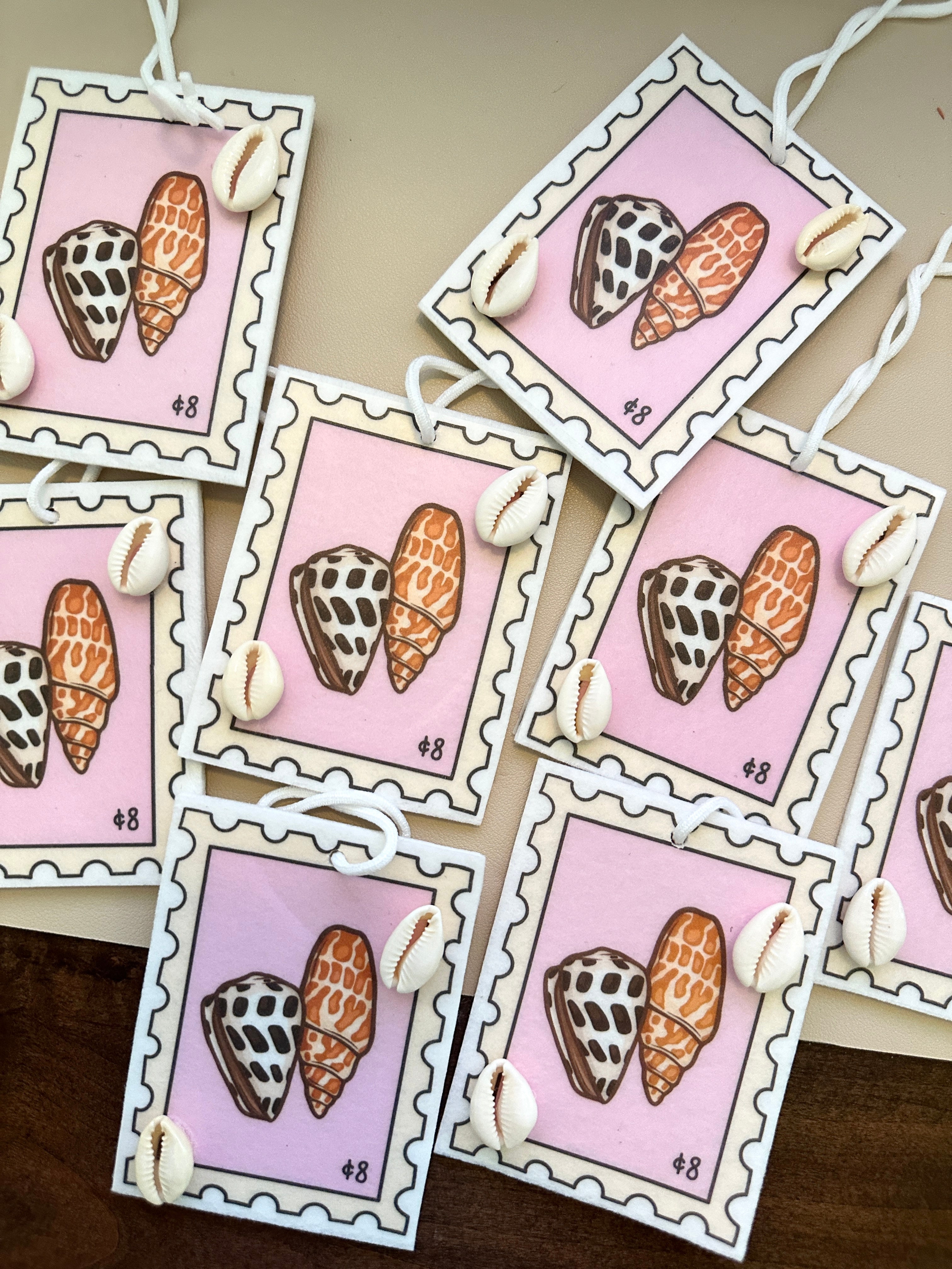 Cowrie Shell Purple Stamp