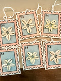Cowrie Shell Blue Stamp