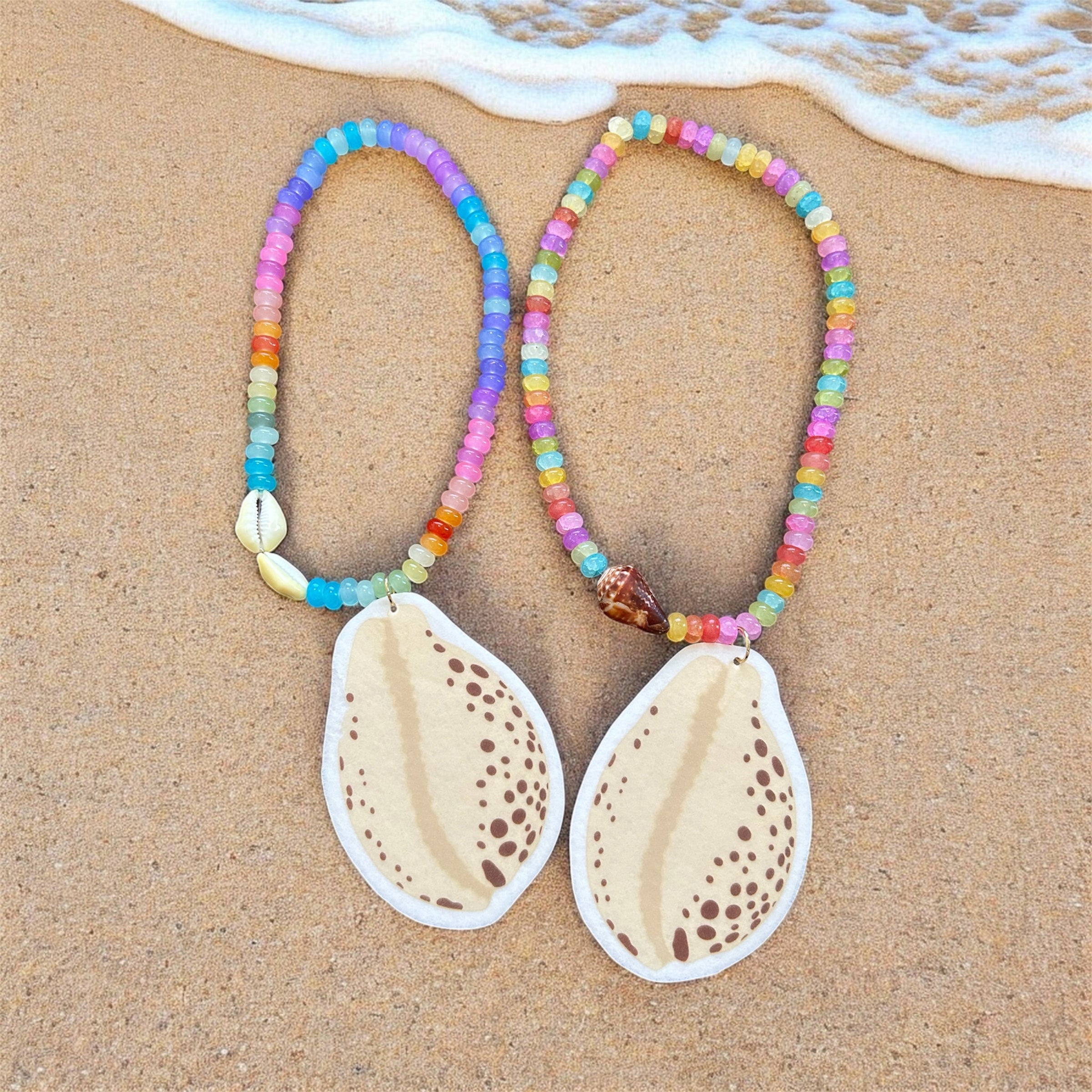 Beaded Cowrie Car Freshie