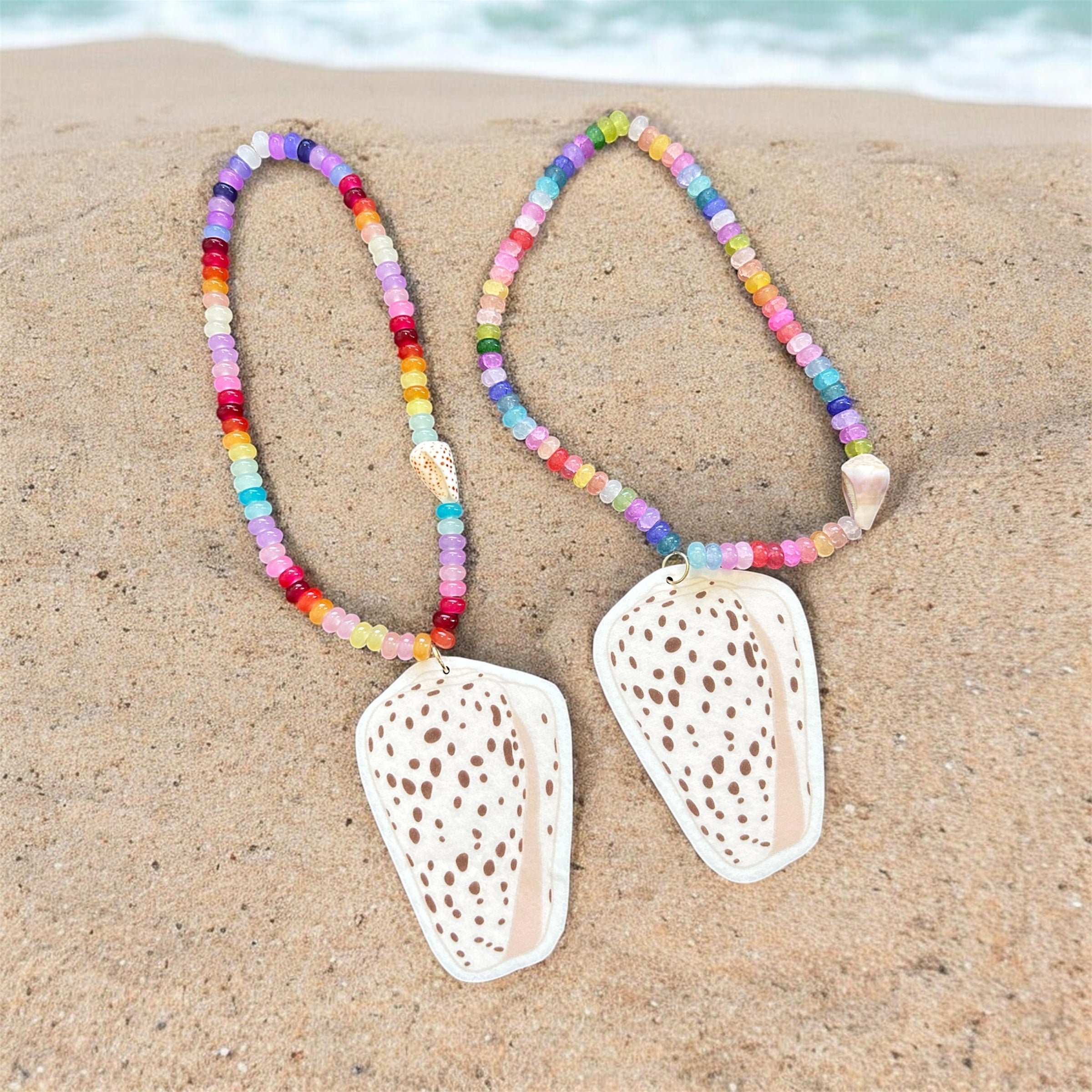 Beaded Flea Cone Car Freshie